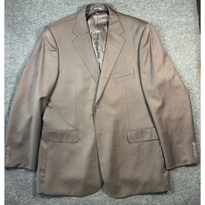 Giorgio Valentini Mens Brown Super 140s Wool Blazer Jacket Made in Italy Size 44